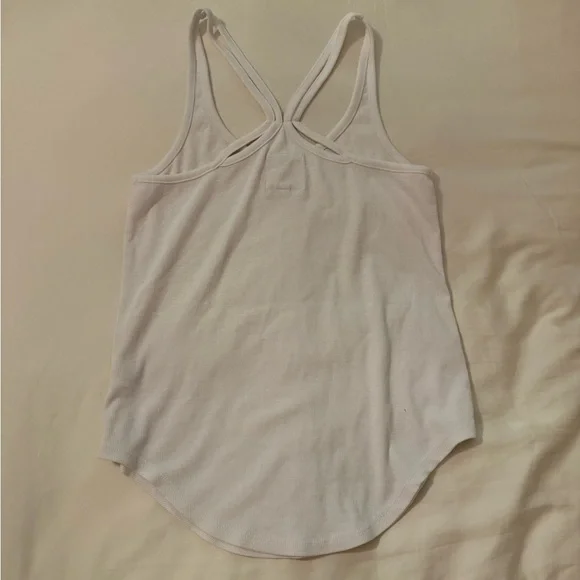 Chaser White Ribbed Racerback Tank - Picture 4 of 5